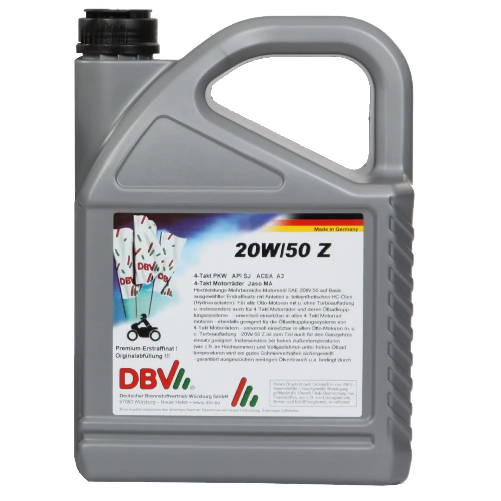 20W-50 Z DBV-Zweirad-Special-Motorenöl JASO MA (4-Takt)