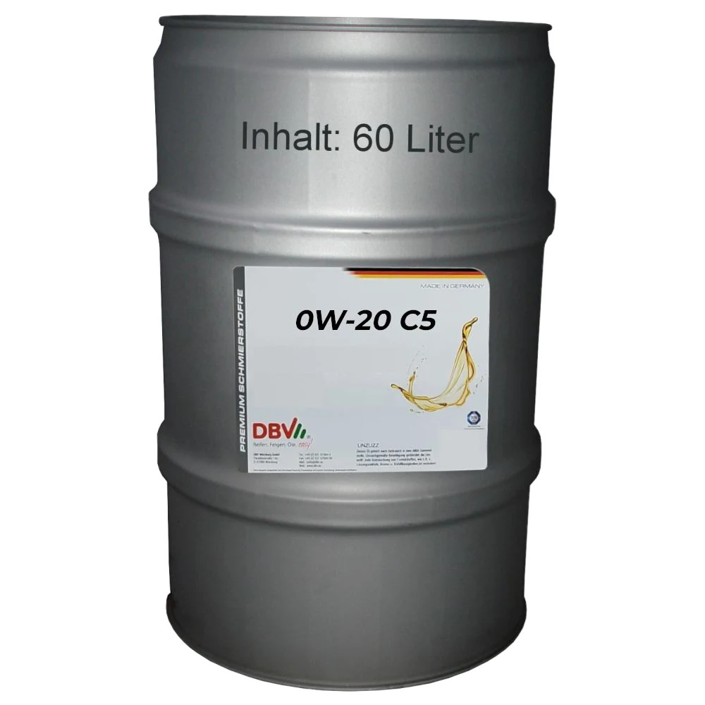 0W-20 C5 synthetisches Motorenöl ILSAC GF-7A 60-Liter-Fass