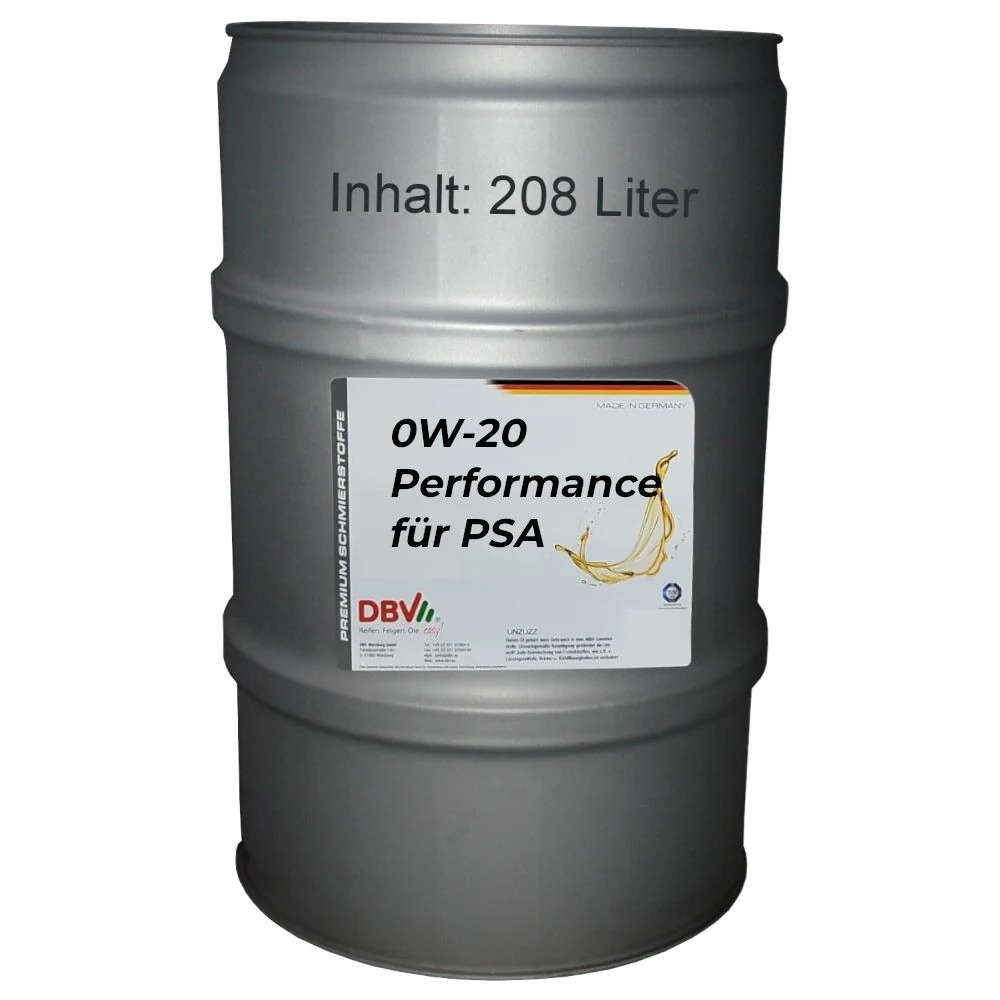 0W-20 Performance für PSA 208-Liter-Fass