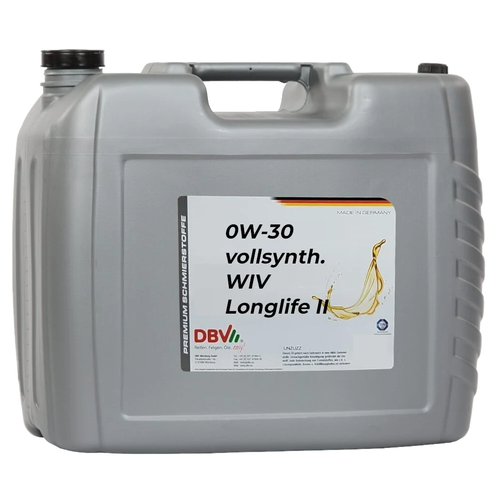 0W-30 vollsynthetisch für VW WIV Longlife II 20-Liter-Kanister