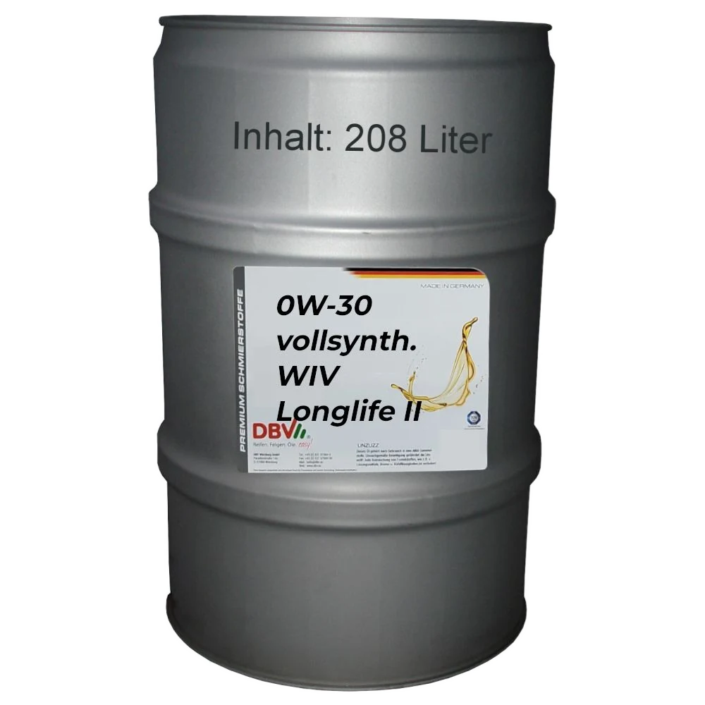 0W-30 vollsynthetisch für VW WIV Longlife II 208-Liter-Fass