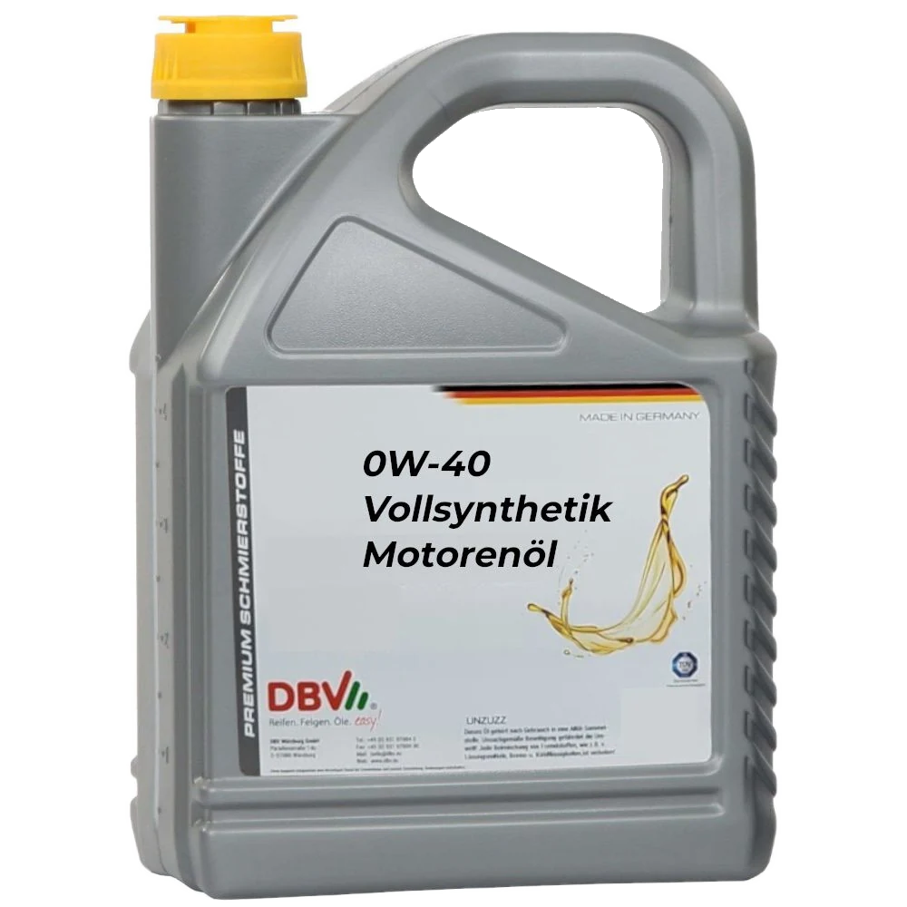 0W-40 DBV-Vollsynthetik-Motorenöl 5-Liter-Kanne
