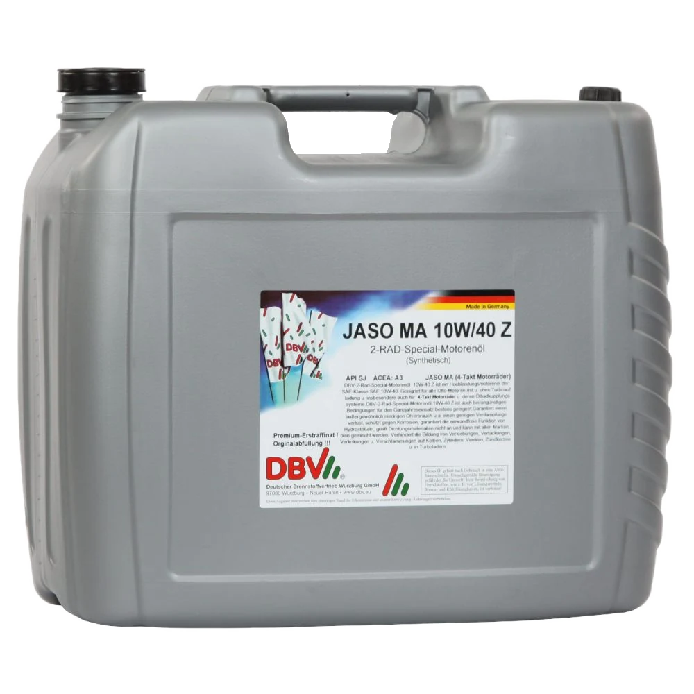 10W-40 DBV-Zweirad-Special-Motorenöl JASO MA (4-Takt) 20-Liter-Kanister