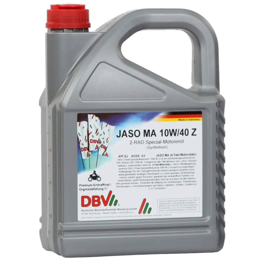 10W-40 DBV-Zweirad-Special-Motorenöl JASO MA (4-Takt) 5-Liter-Kanne