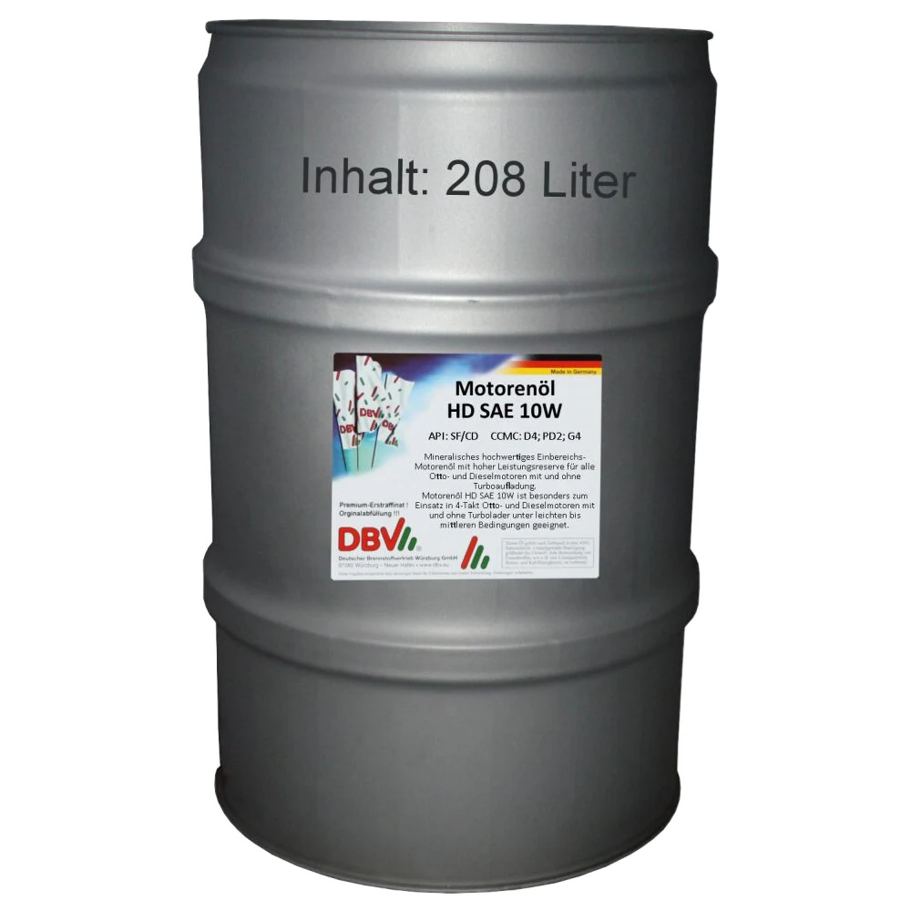 10W HD SAE 208-Liter-Fass