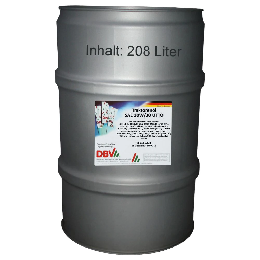 10W/30 UTTO-Universal Traktorenöl / Getriebeöl u. Hydrauliköl 208-Liter-Fass