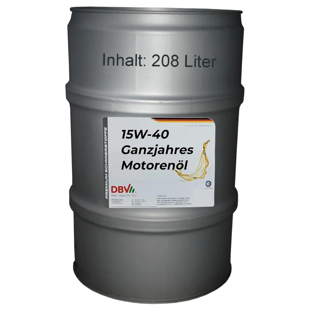 15W-40 DBV-Ganzjahres-Motorenöl 208-Liter-Fass