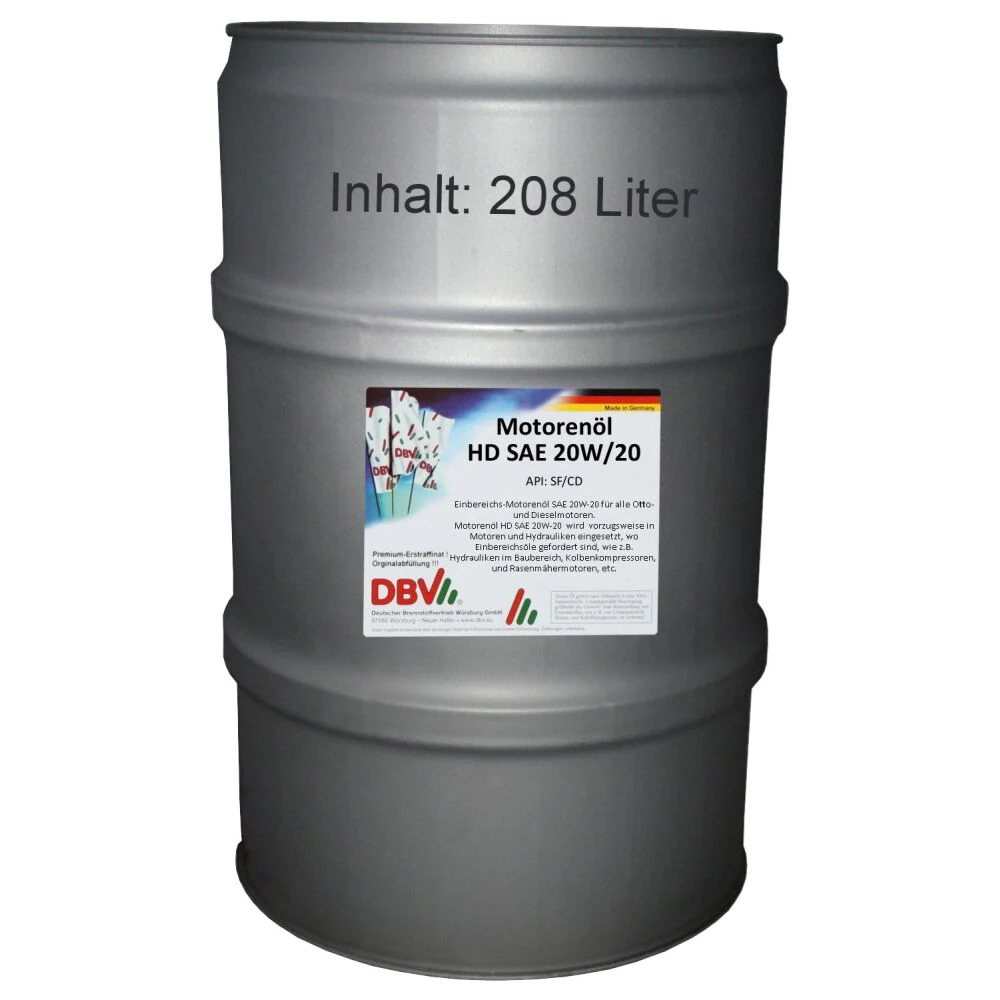 20W-20 HD SAE 208-Liter-Fass
