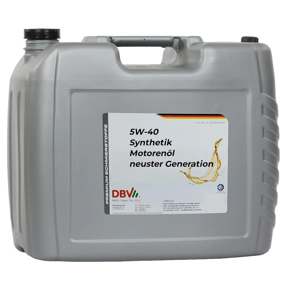 5W-40 DBV-Synthetik-Motorenöl neuester Generation 20-Liter-Kanister