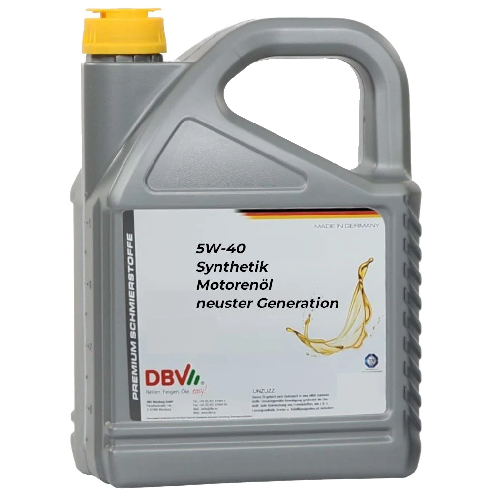 5W-40 DBV-Synthetik-Motorenöl neuester Generation 5-Liter-Kanne